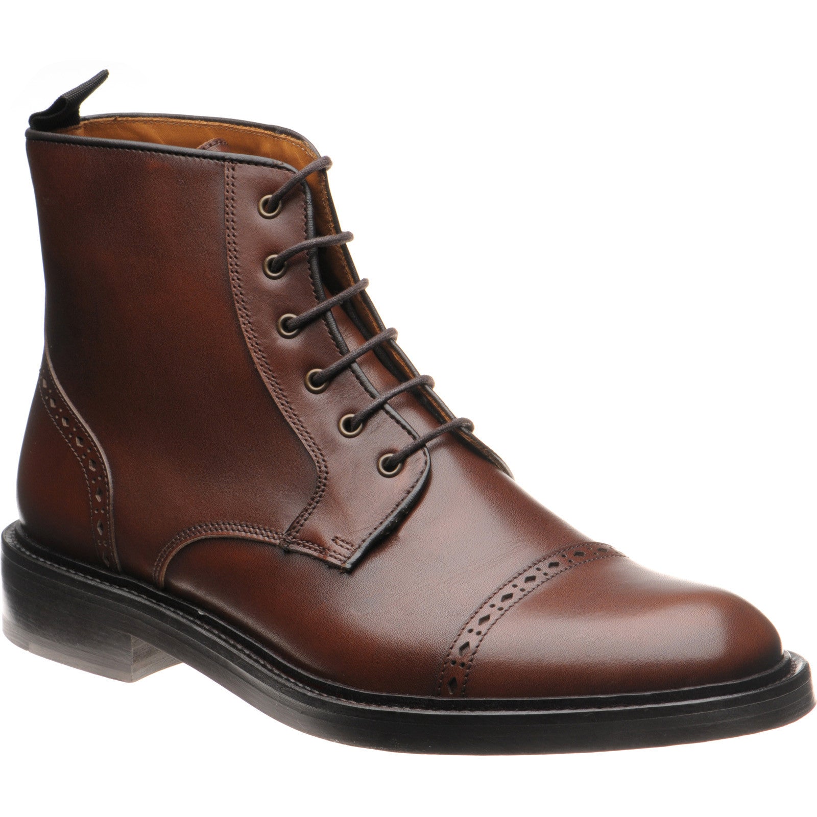 Wildsmith Model 18 mens rubber-soled boots in cognac calf (second)