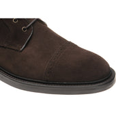 Wildsmith Model 18 mens rubber-soled boots in dark brown suede
