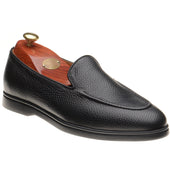 Wildsmith Model 1 mens rubber-soled loafers in black grain