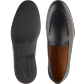 Wildsmith Model 1 mens rubber-soled loafers in black grain