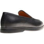 Wildsmith Model 1 mens rubber-soled loafers in black grain