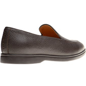 Wildsmith Model 1 mens rubber-soled loafers in dark brown grain