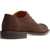 Wildsmith Model 26 mens rubber-soled Derby shoes in dark brown suede