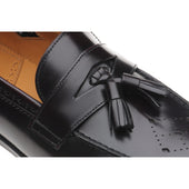 Wildsmith Model 27 mens tasselled loafers in burgundy polished