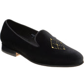 Wildsmith Model 2 mens house shoes in black velvet