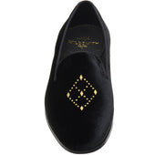 Wildsmith Model 2 mens house shoes in black velvet