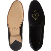 Wildsmith Model 2 mens house shoes in black velvet