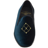 Wildsmith Model 2 mens house shoes in emerald velvet