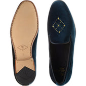 Wildsmith Model 2 mens house shoes in emerald velvet