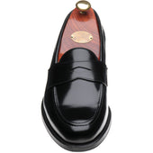 Wildsmith Model 31 mens rubber-soled loafers in black polished