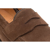 Wildsmith Model 31 mens rubber-soled loafers in brown suede