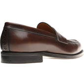 Wildsmith Model 31 mens rubber-soled loafers in dark brown calf