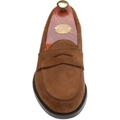 Wildsmith Model 31 mens rubber-soled loafers in tobacco suede