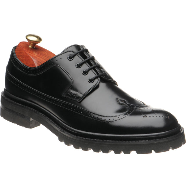 Wildsmith Model 43 mens rubber-soled brogues in black polished (second)