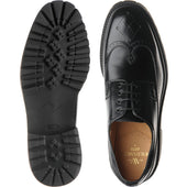 Wildsmith Model 43 mens rubber-soled brogues in black polished