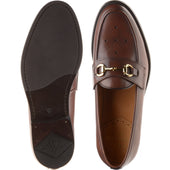 Wildsmith Model 51 mens rubber-soled loafers in cognac calf