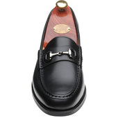 Wildsmith Model 53 mens rubber-soled loafers in black calf