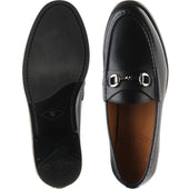 Wildsmith Model 53 mens rubber-soled loafers in black calf