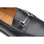 Wildsmith Model 53 mens rubber-soled loafers in black calf
