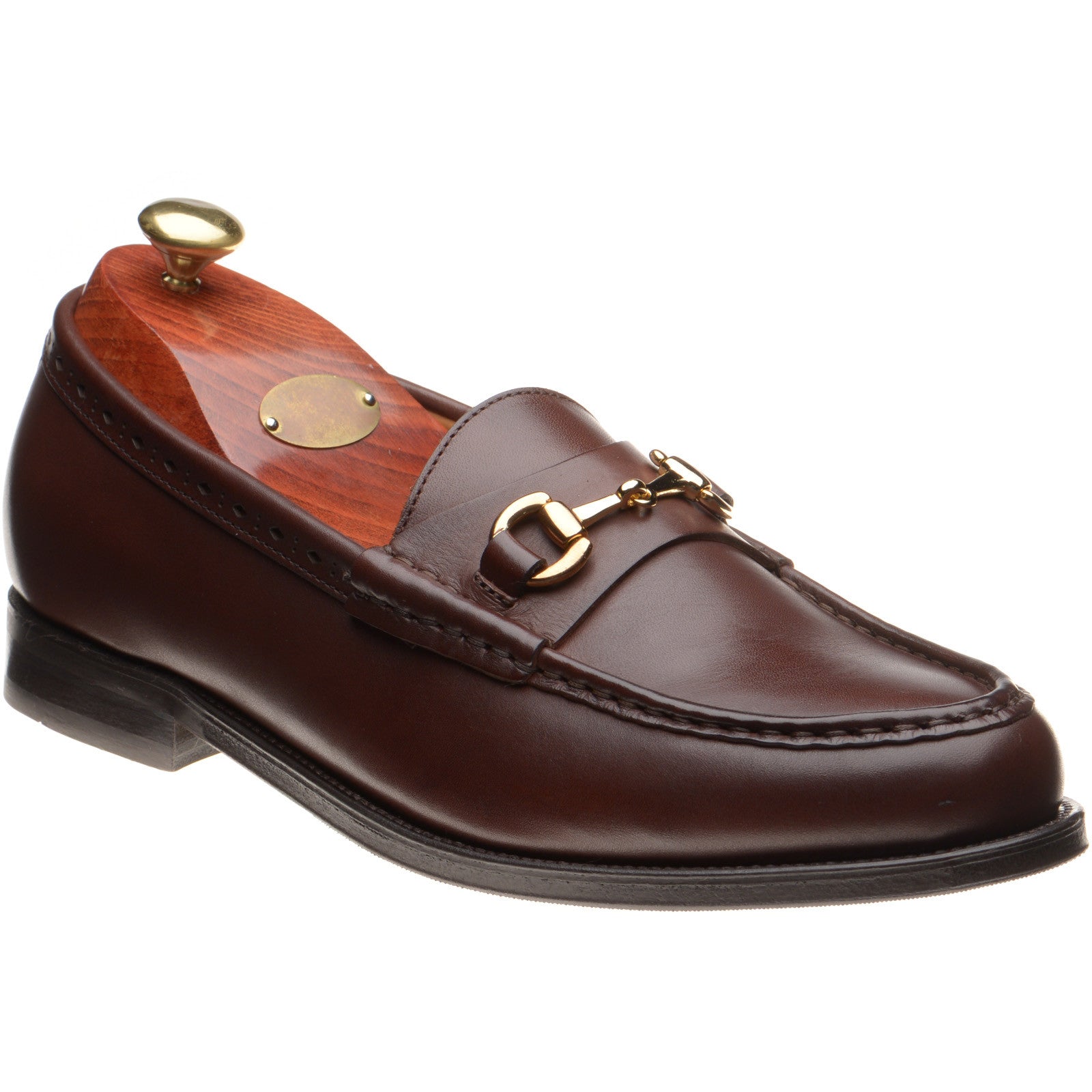 Wildsmith Model 53 mens rubber-soled loafers in conker calf