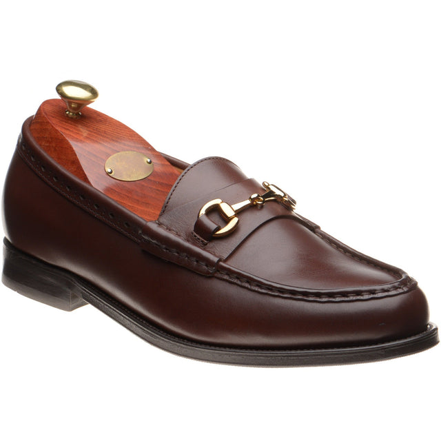 Wildsmith Model 53 mens rubber-soled loafers in conker calf