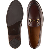 Wildsmith Model 53 mens rubber-soled loafers in conker calf