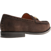 Wildsmith Model 53 mens rubber-soled loafers in dark brown suede