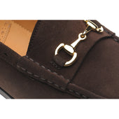 Wildsmith Model 53 mens rubber-soled loafers in dark brown suede