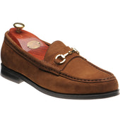 Wildsmith Model 53 mens rubber-soled loafers in tan suede