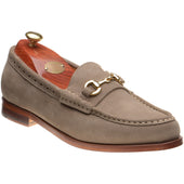 Wildsmith Model 53 mens loafers in taupe suede