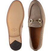 Wildsmith Model 53 mens loafers in taupe suede