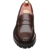 Wildsmith Model 55 mens rubber-soled loafers in dark brown calf