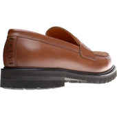 Wildsmith Model 55D mens two-tone rubber-soled loafers in cognac calf
