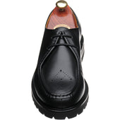 Wildsmith Model 68 mens rubber-soled Derby shoes in black calf