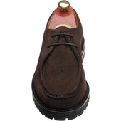 Wildsmith Model 68 mens rubber-soled Derby shoes in dark brown suede