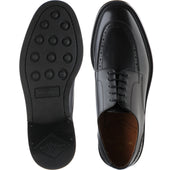 Wildsmith Model 74 mens rubber-soled Derby shoes in black calf