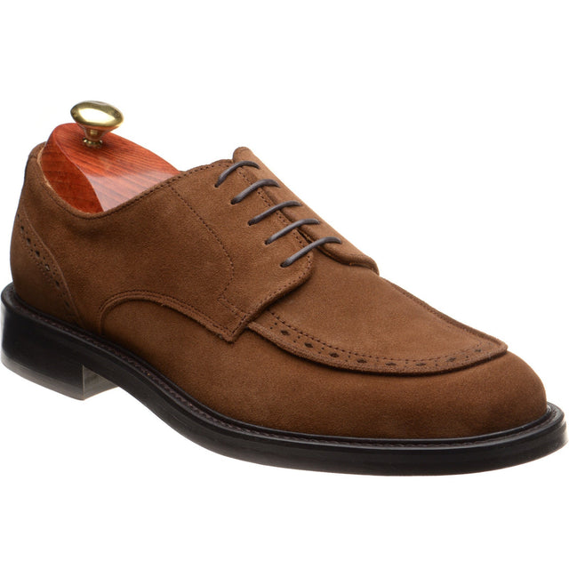 Wildsmith Model 74 mens rubber-soled Derby shoes in tobacco suede