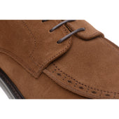 Wildsmith Model 74 mens rubber-soled Derby shoes in tobacco suede