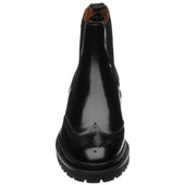 Wildsmith Model 78 mens rubber-soled brogue boots in black polished