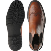 Wildsmith Model 78 mens rubber-soled brogue boots in british tan calf