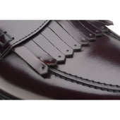 Wildsmith Model 808 mens rubber-soled loafers in burgundy polished
