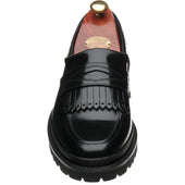 Wildsmith Model 80 mens rubber-soled loafers in black polished
