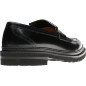 Wildsmith Model 80 mens rubber-soled loafers in black polished