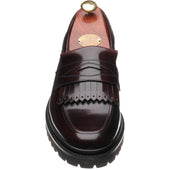 Wildsmith Model 80 mens rubber-soled loafers in burgundy polished