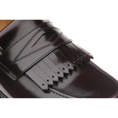 Wildsmith Model 80 mens rubber-soled loafers in burgundy polished
