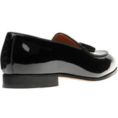 Wildsmith Model 88 mens tasselled loafers in black patent
