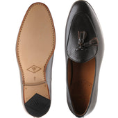 Wildsmith Model 88 mens tasselled loafers in brown grain