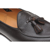 Wildsmith Model 88 mens tasselled loafers in brown grain