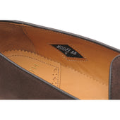 Wildsmith Model 88 mens tasselled loafers in dark brown suede