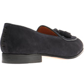 Wildsmith Model 88 mens tasselled loafers in navy suede